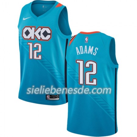 Herren NBA Oklahoma City Thunder Trikot Steven Adams 12 2018-19 Nike City Edition Blau Swingman